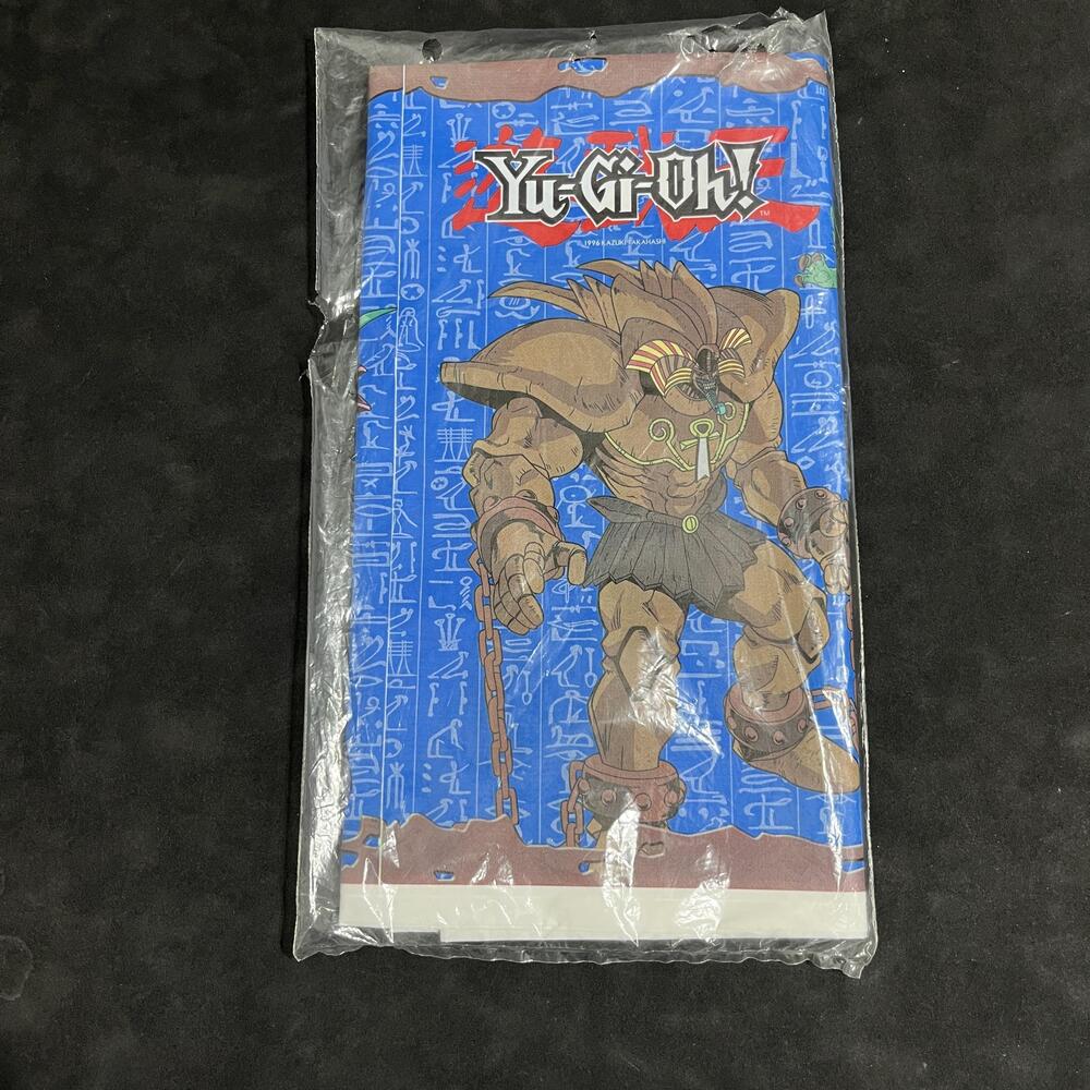 Vintage DesignWare Yu-Gi-Oh Plastic Tablecover Blue Party 54x96 Tablecloth USA